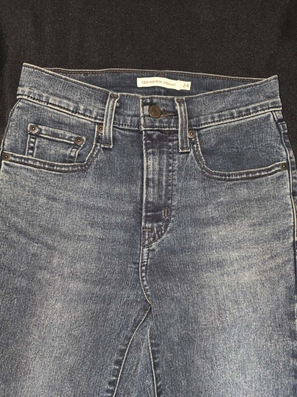 Levi's 724 High Rise Straight Jeans Size 24
